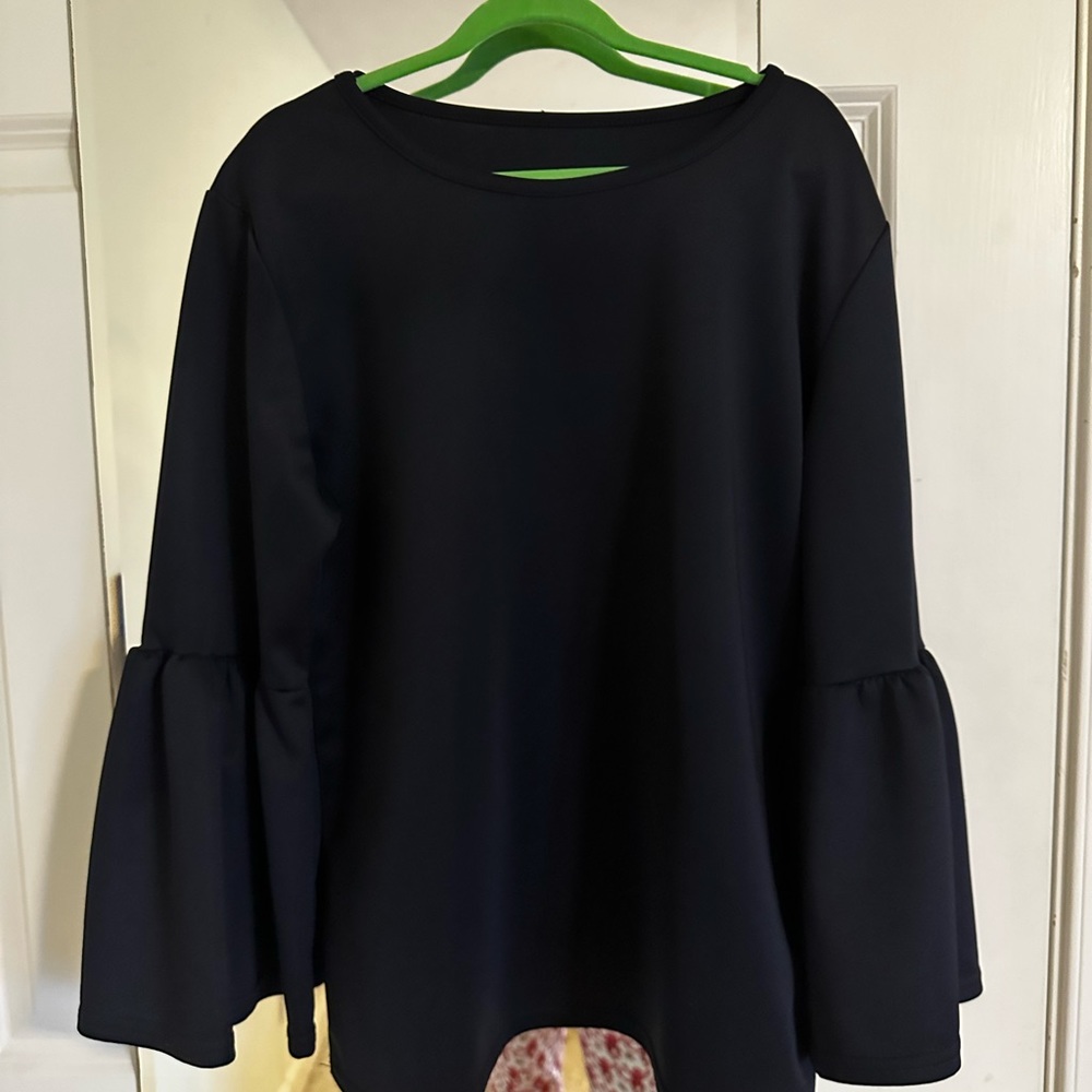 Blue flare long sleeve